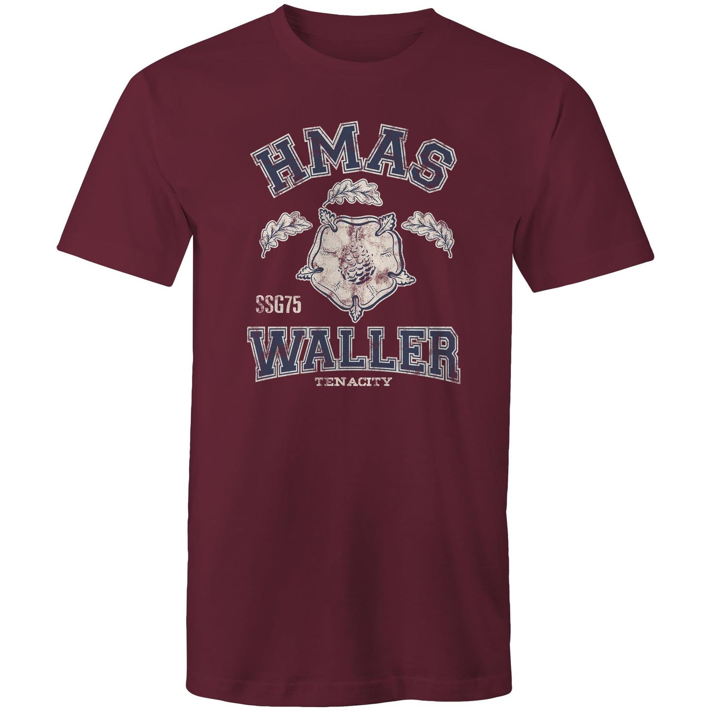 HMAS Waller SSG75 Men's T-shirt (style Alpha, blue)