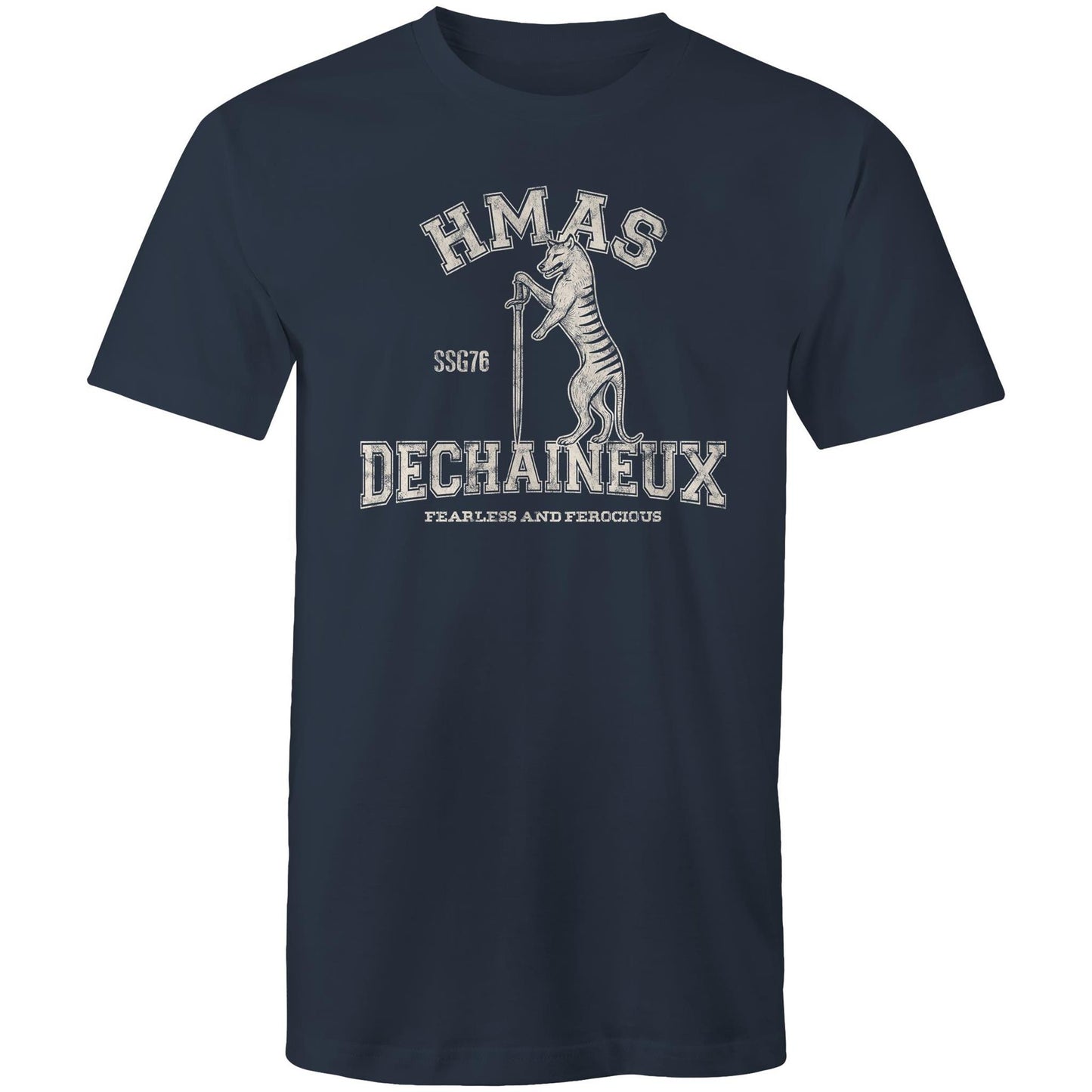 HMAS Dechaineux SSG76 Men's T-shirt (style Alpha, white)