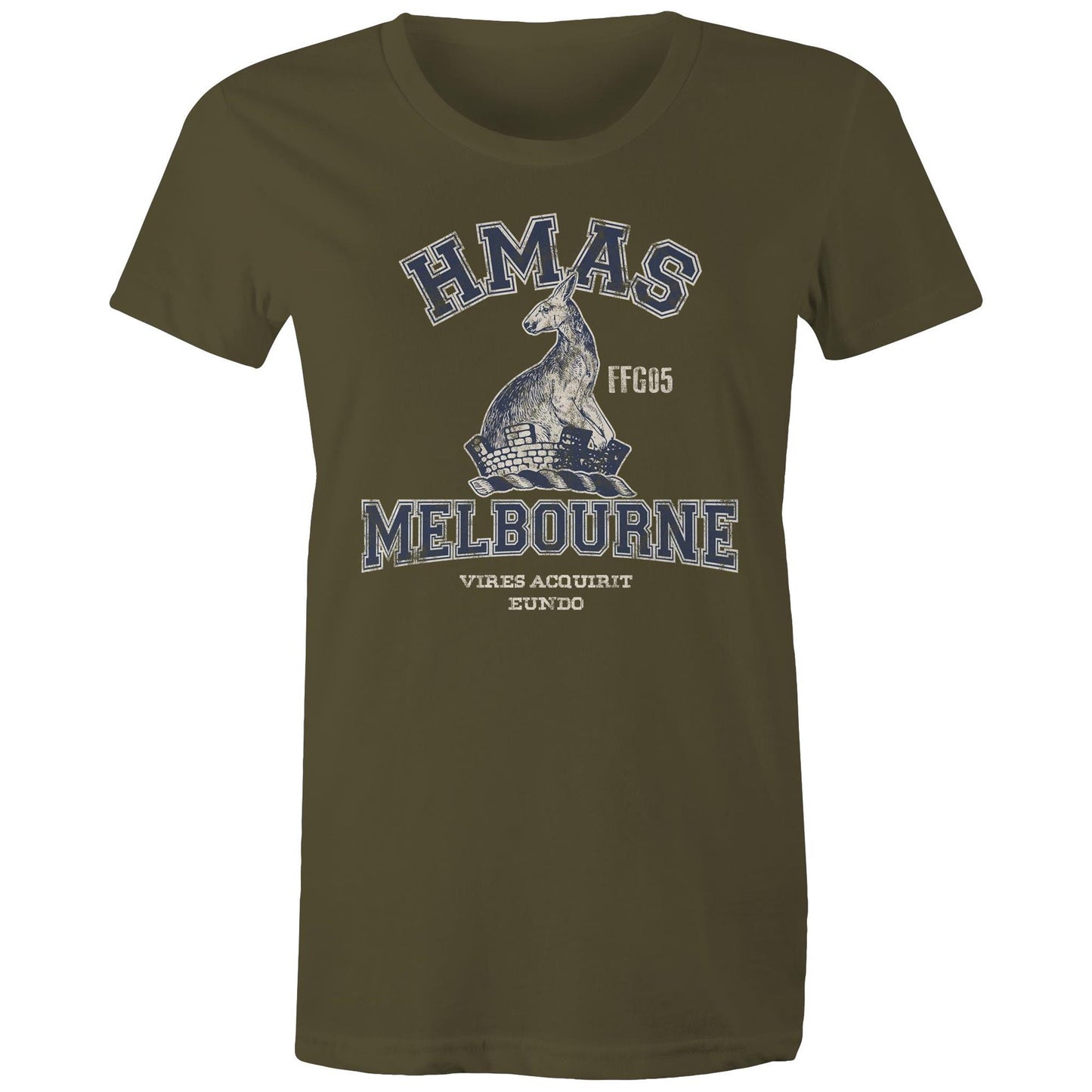 HMAS Melbourne (III) FFG05 Women's T-shirt (style Alpha, blue)