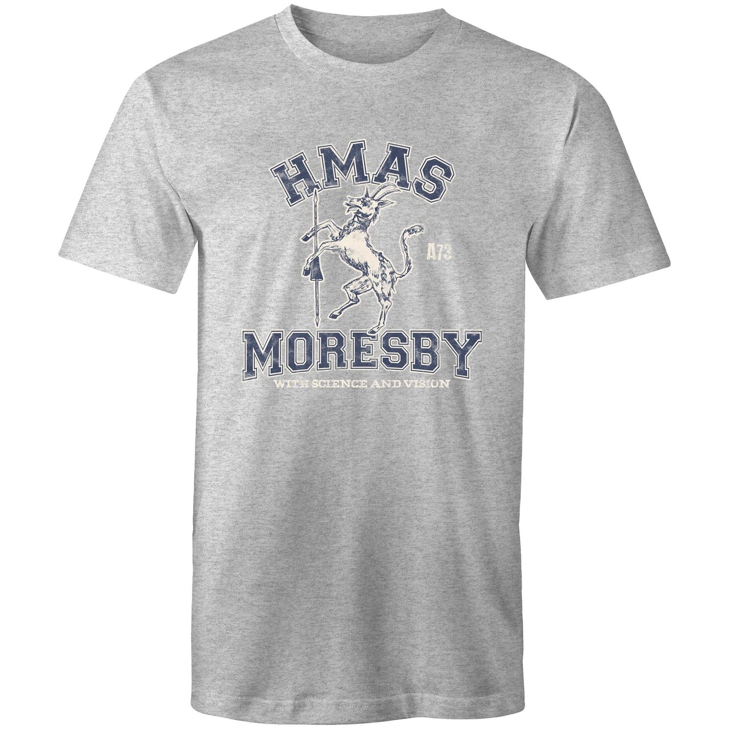 HMAS Moresby (II) A73 Men's T-shirt (style Alpha, blue)