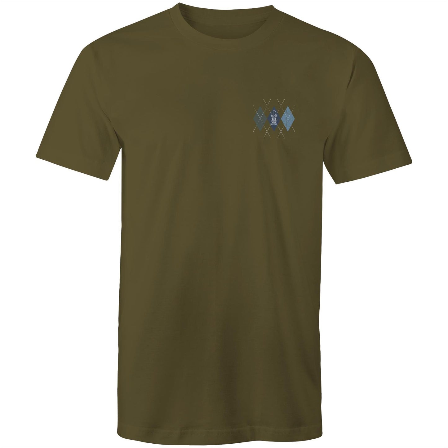 Proud Navy Brother (Argyle) Men's T-shirt