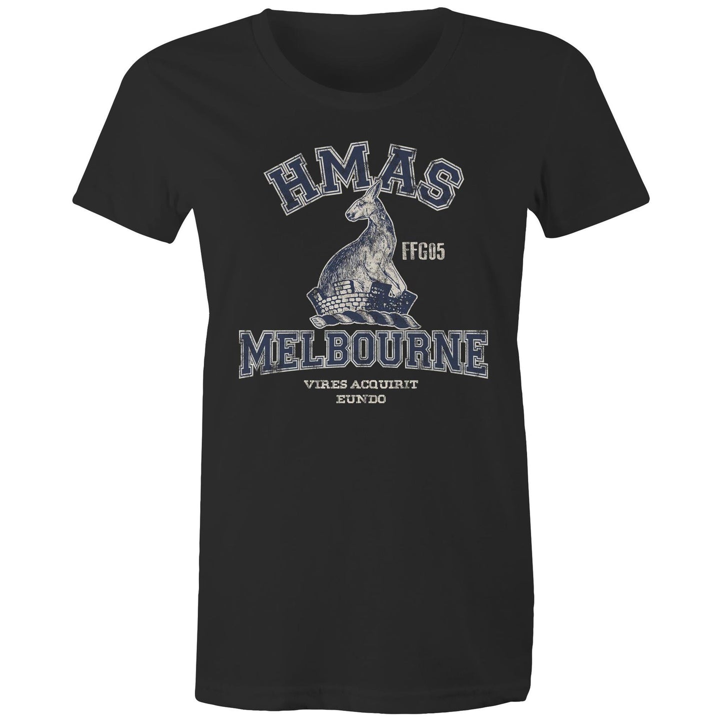 HMAS Melbourne (III) FFG05 Women's T-shirt (style Alpha, blue)