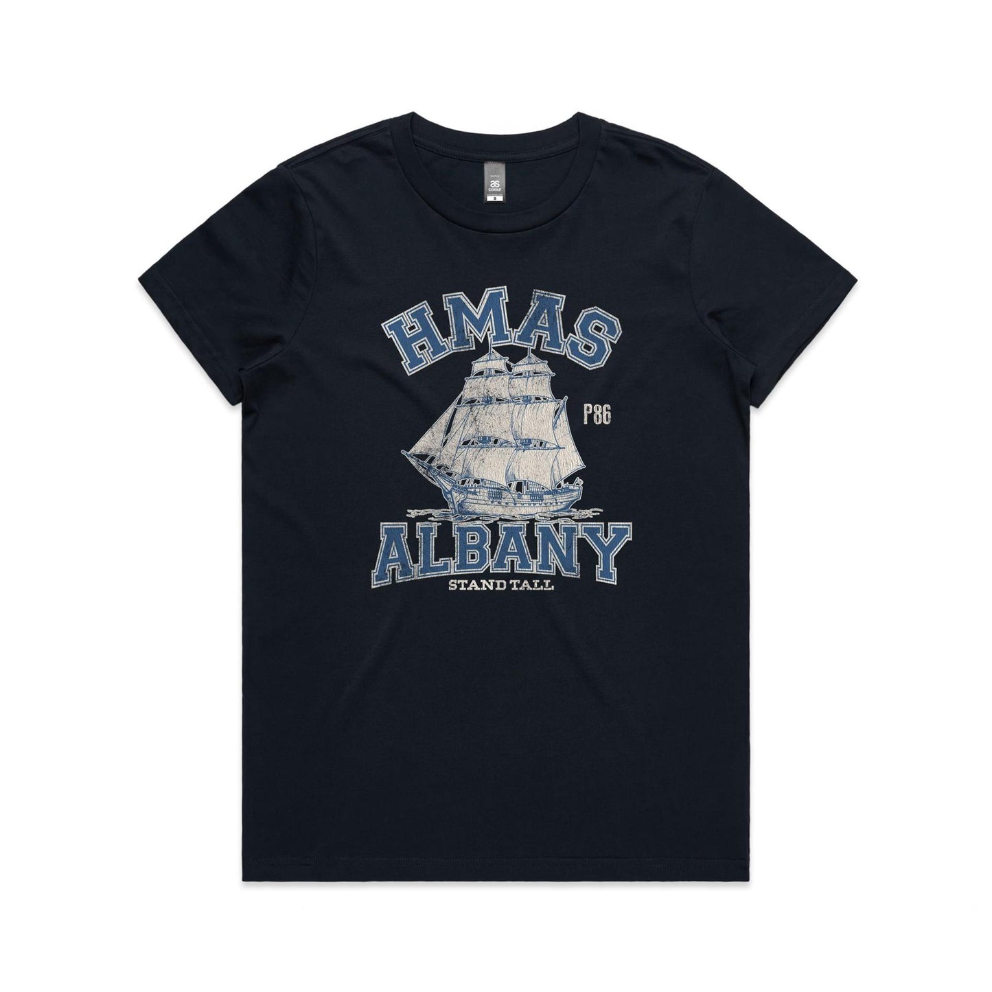 HMAS Albany P86 Women's T-shirt (style Alpha, colour)