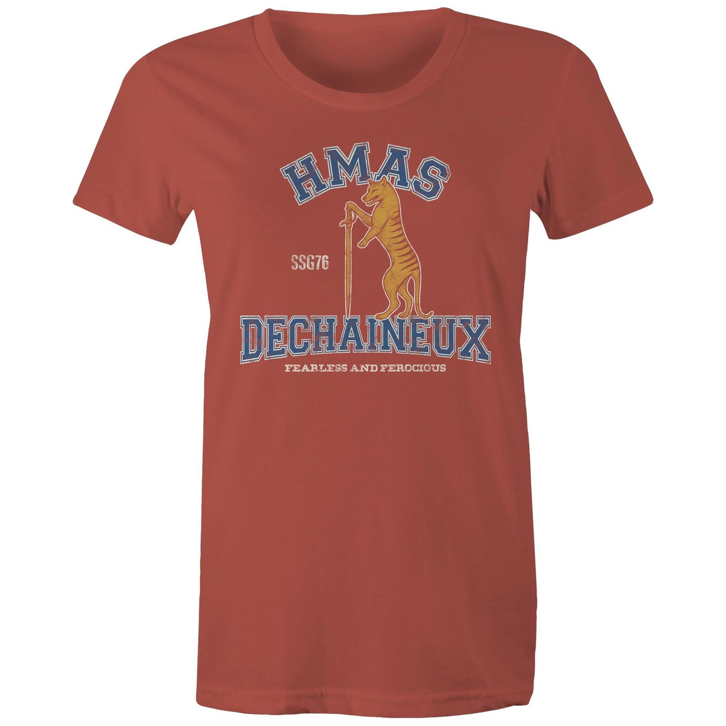 HMAS Dechaineux SSG76 Women's T-shirt (style Alpha, colour)
