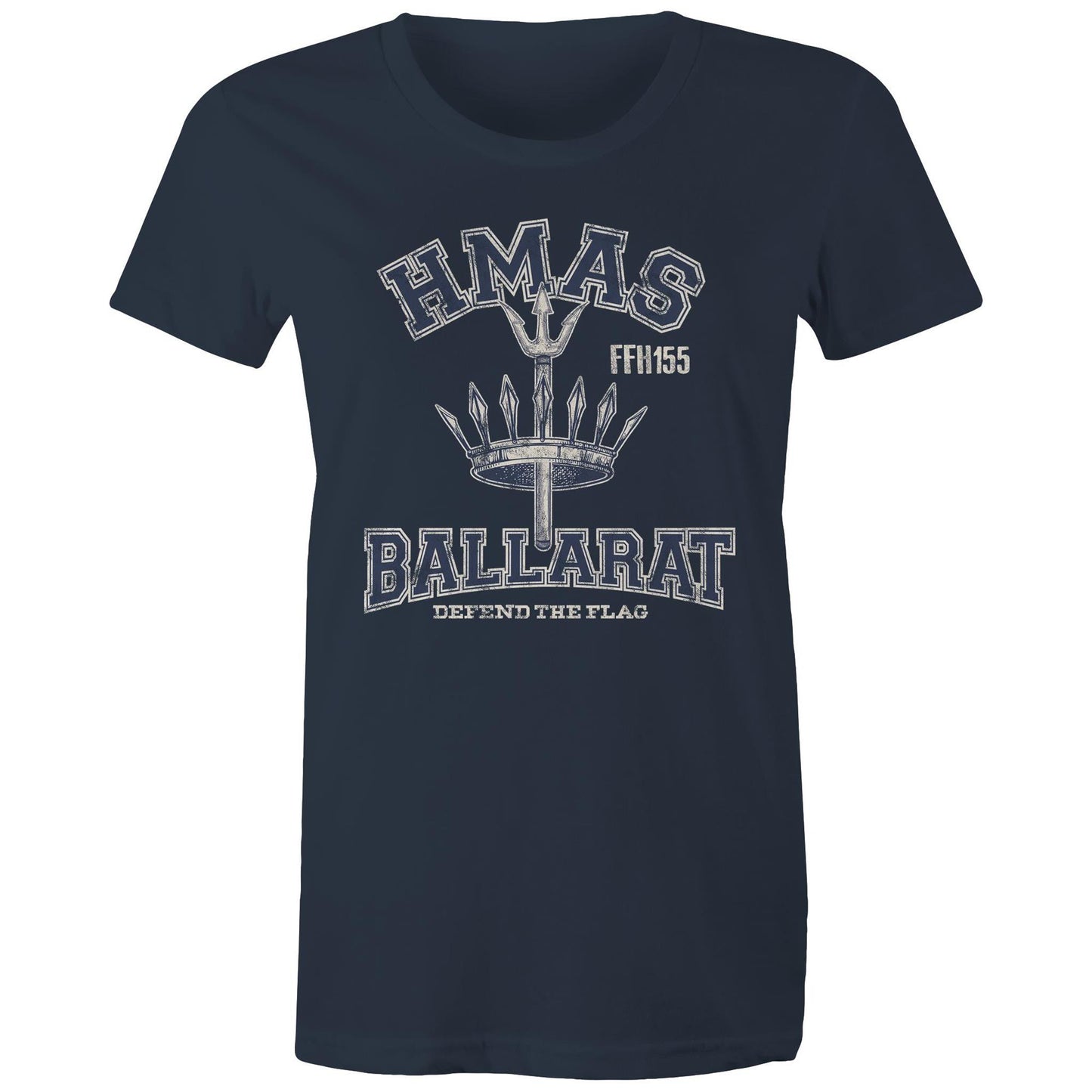 HMAS Ballarat (II) FFH155 Women's T-shirt (style Alpha, blue)