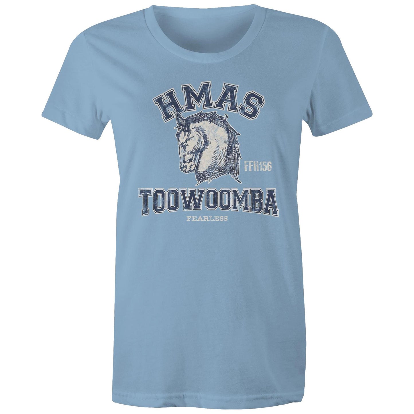 HMAS Toowoomba FFH156 Women's T-shirt (style Alpha, blue)