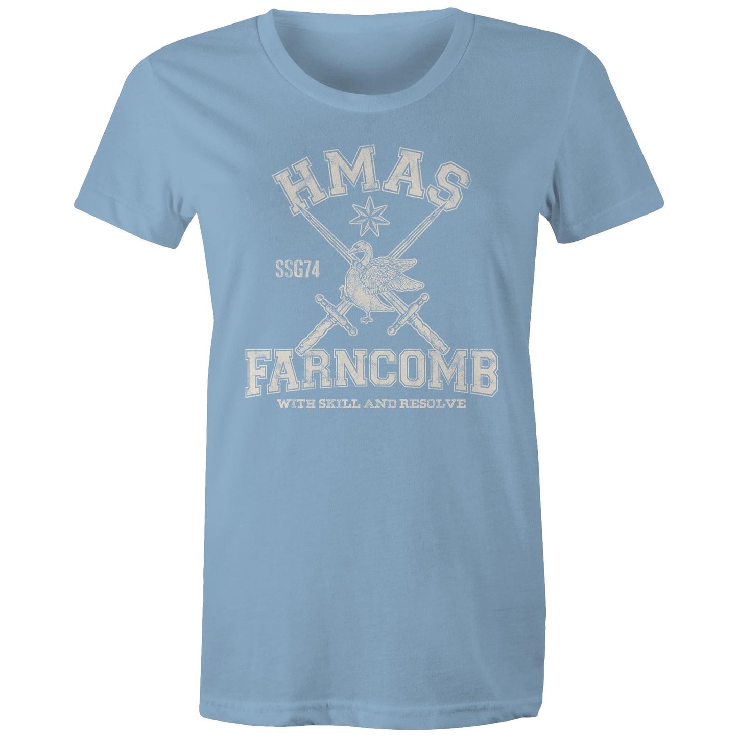 HMAS Farncomb SSG74 Women's T-shirt (style Alpha, white)