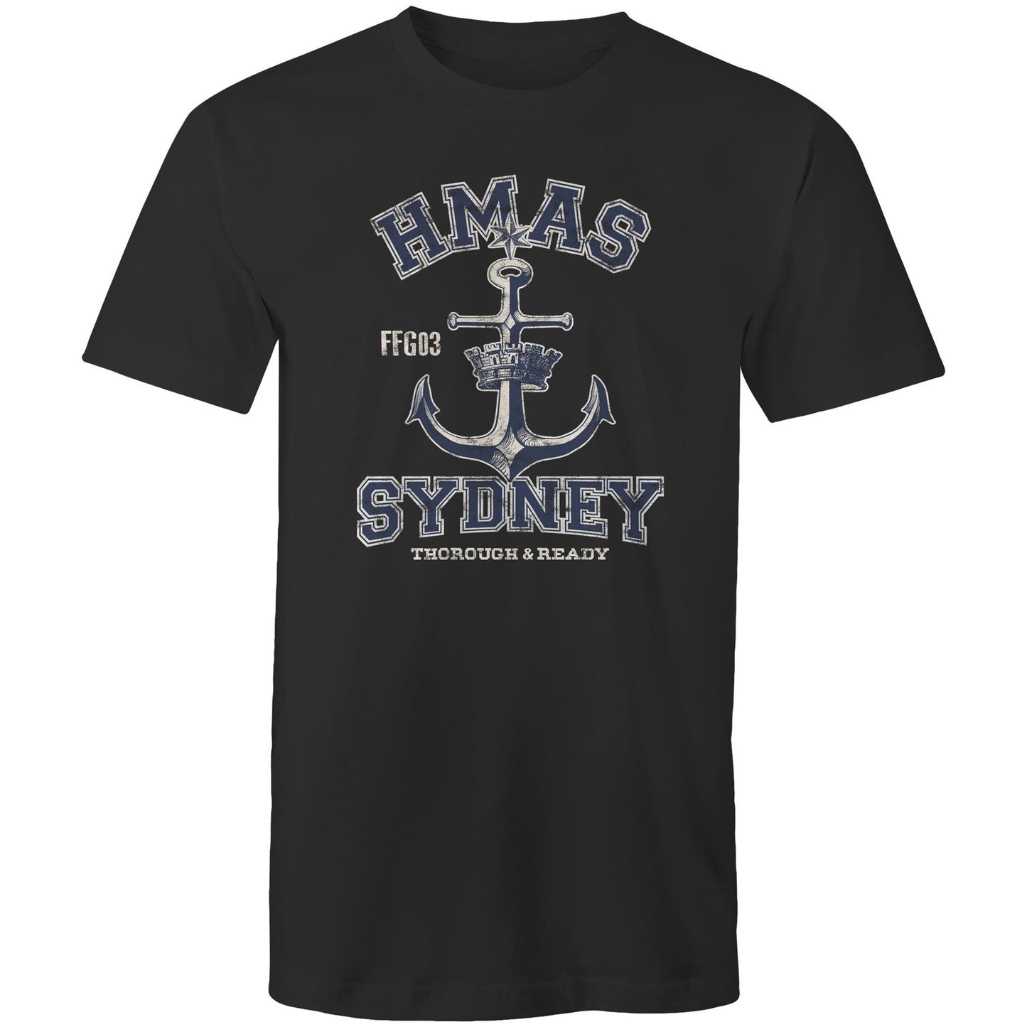 HMAS Sydney (IV) FFG03 Men's T-shirt (style Alpha, blue)