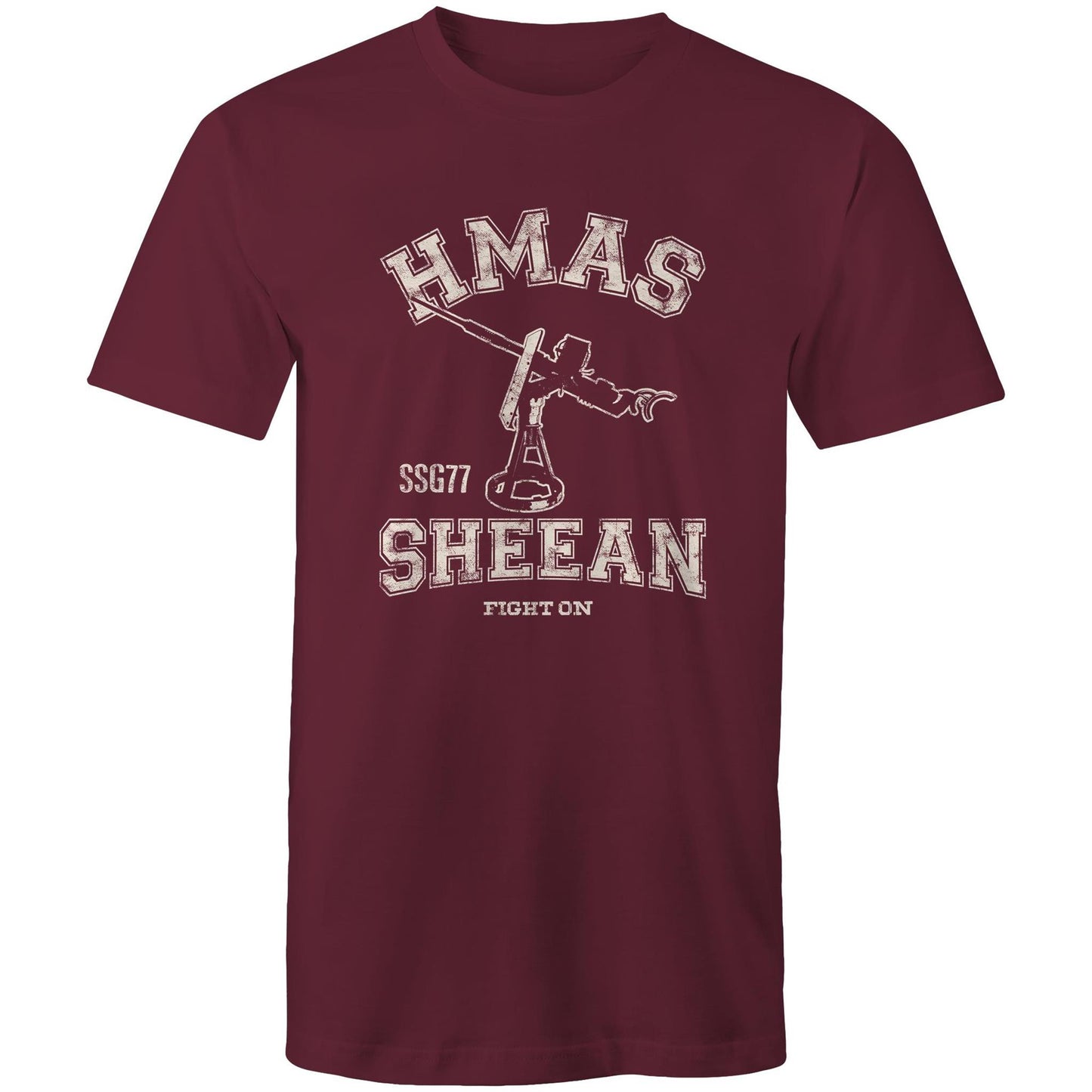 HMAS Sheean SSG77 Men's T-shirt (style Alpha, white)