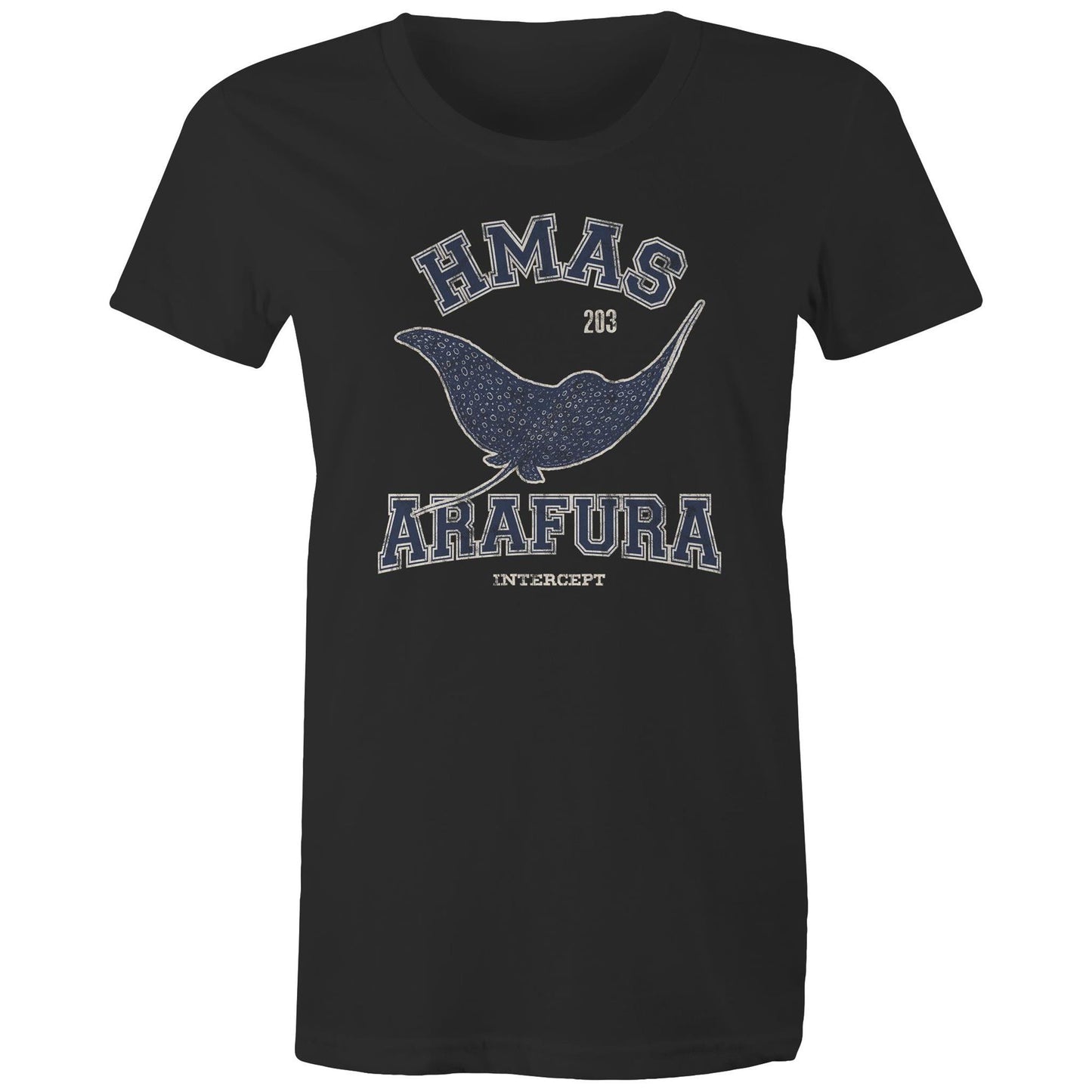HMAS Arafura OPV203 Women's T-shirt (style Alpha, blue)