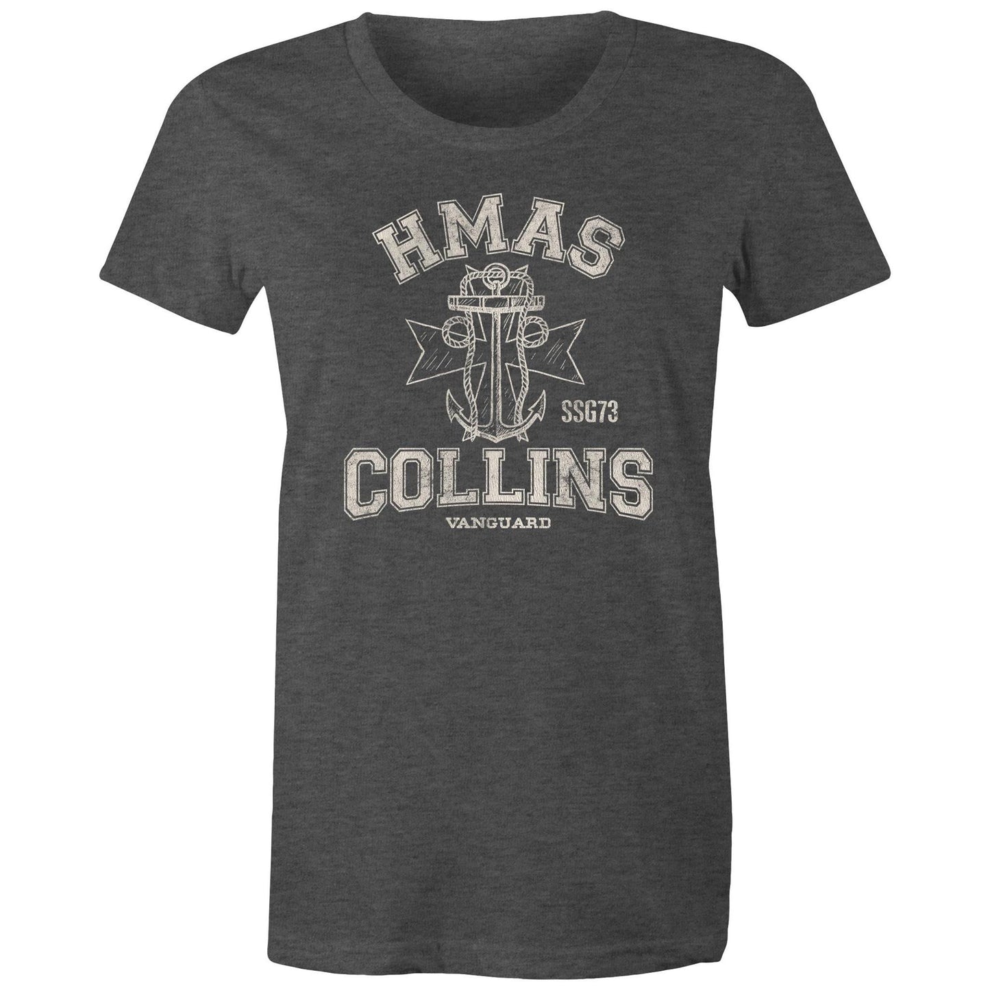 HMAS Collins SSG73 Women's T-shirt (style Alpha, white)