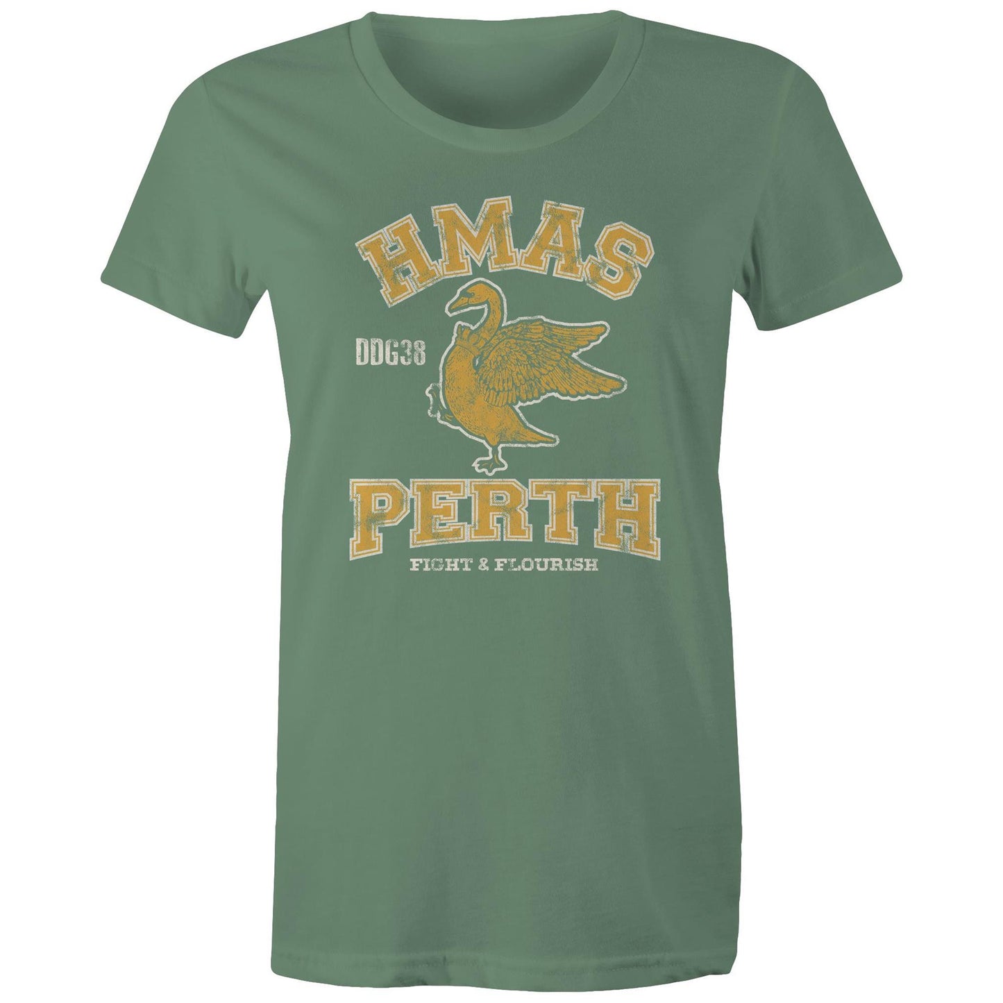 HMAS Perth (II) DDG38 Women's T-shirt (style Alpha, colour)