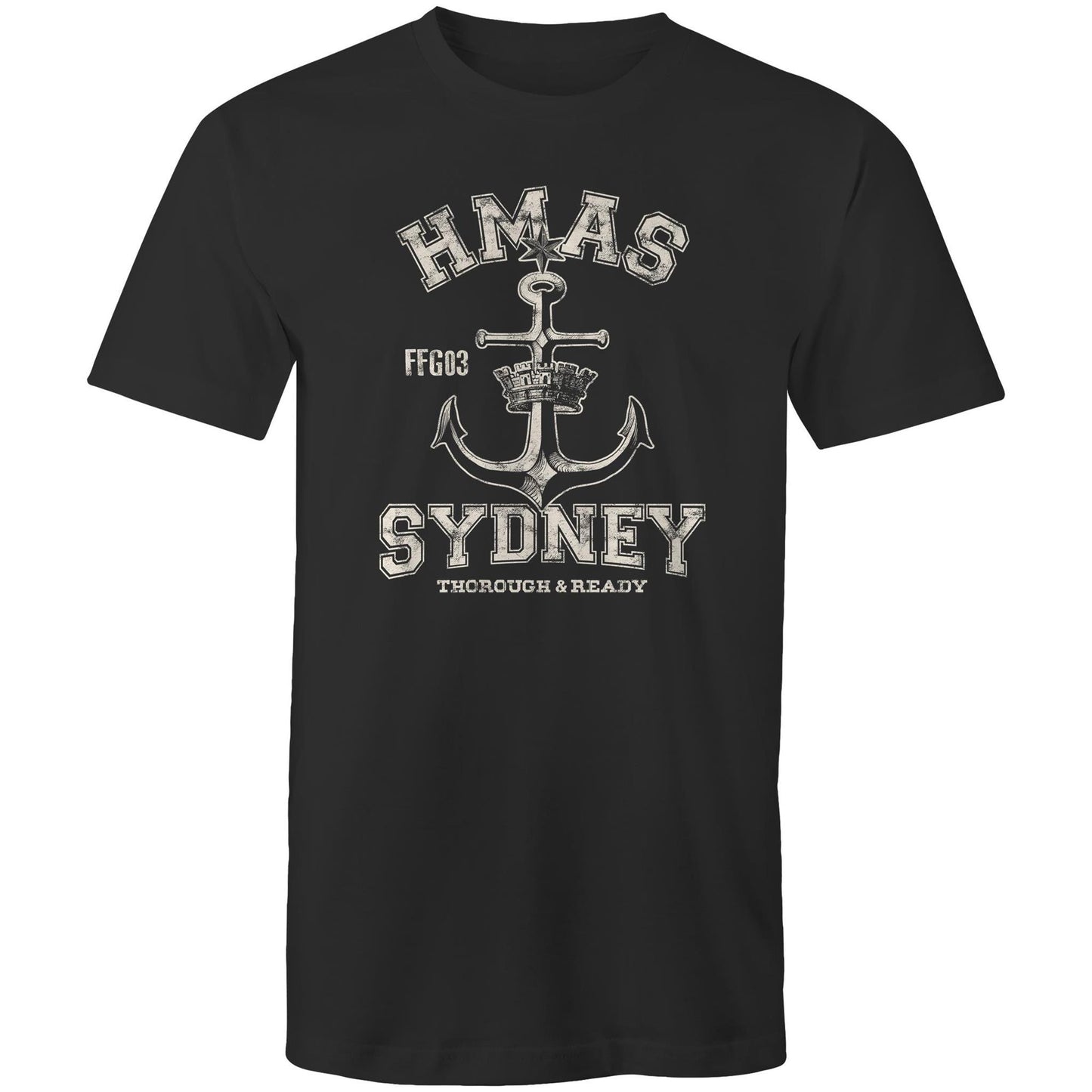HMAS Sydney (IV) FFG03 Men's T-shirt (style Alpha, white)